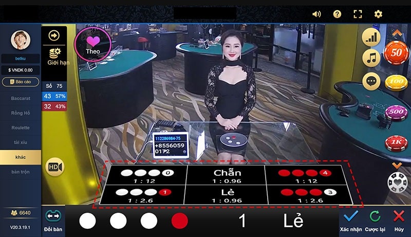 Lựa chọn đặt cược trong xóc đĩa casino