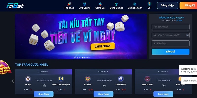 Nhiều game thủ chọn chơi tài xỉu trực tuyến với FABET