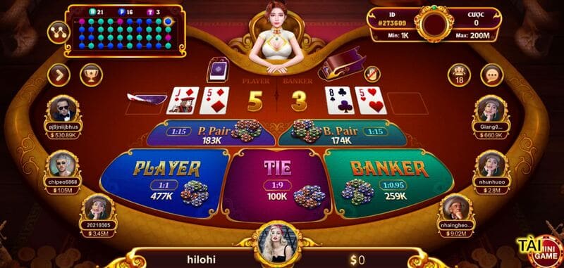 Thuật ngữ thường sử dụng trong cách chơi Baccarat